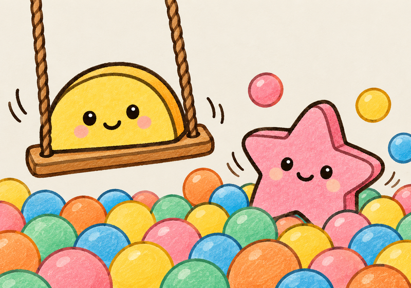 感覚統合あそびのようす（イラスト）